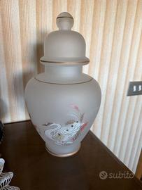 Vaso con coperchio Cristalrov in cristallo