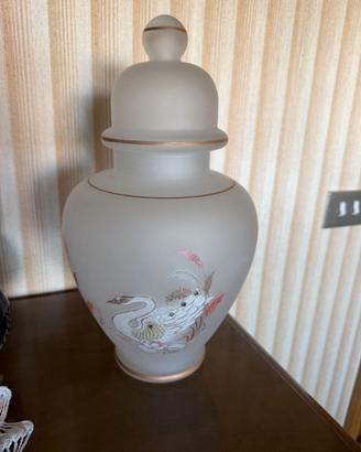 Vaso con coperchio Cristalrov in cristallo