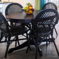 4 sedie midollino naturale nero x interno