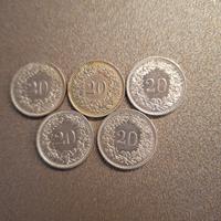 Monete Svizzere 20 centesimi
