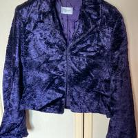 Blazer Motivi viola in velluto