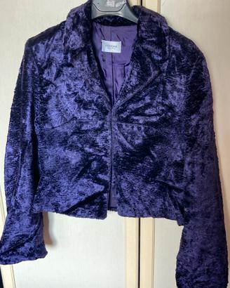 Blazer Motivi viola in velluto