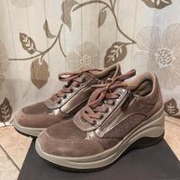 Scarpe igi&co marroni/beige con tacco zeppa