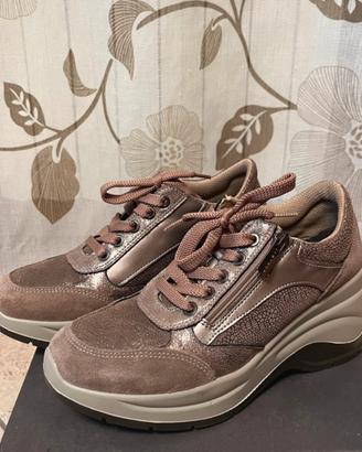 Scarpe igi&co marroni/beige con tacco zeppa