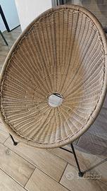 SEDIA STILE ACAPULCO NUOVA MARCA SKLUM IN VIMINI