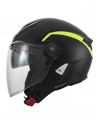 Casco urban jet Ufo Spirit bianco nero giallo