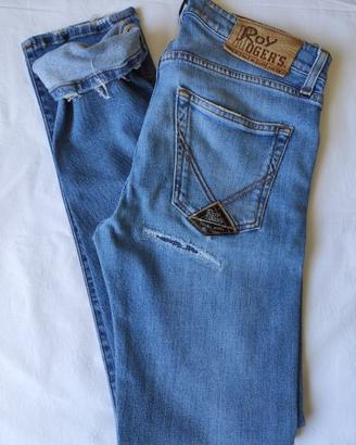 ROY ROGER'S Jeans ORIGINALI 5 Tasche Slavato Chiar