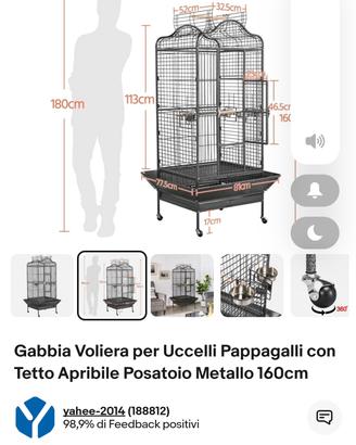 Gabbia x pappagalli 