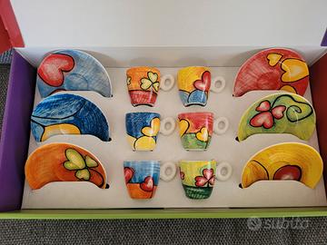 Egan , set tazzine con piattini NUOVE IMBALLATE