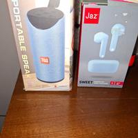 Cuffie+cassa bluetooth nuove