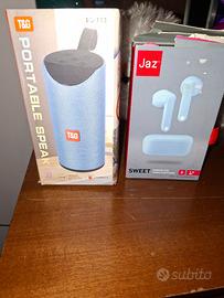 Cuffie+cassa bluetooth nuove