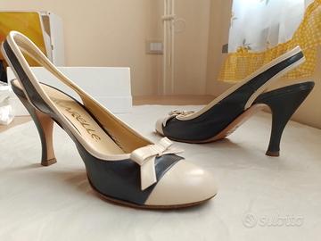 ACQUARELLE scarpe slingback n.38 Made in Italy