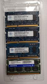 Moduli RAM per notebook DDR3 da 2 e 4 Gb