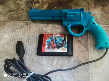 Pistola sega megadrive + gioco lethal enforces 