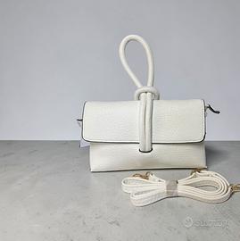 Borsa elegante bianca con tracolla nuova
