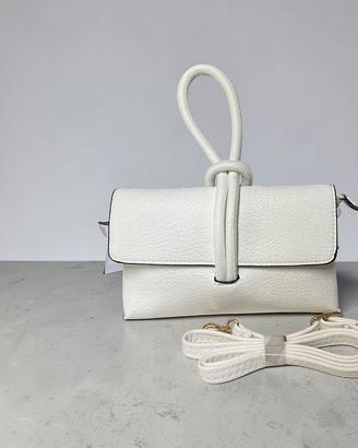 Borsa elegante bianca con tracolla nuova