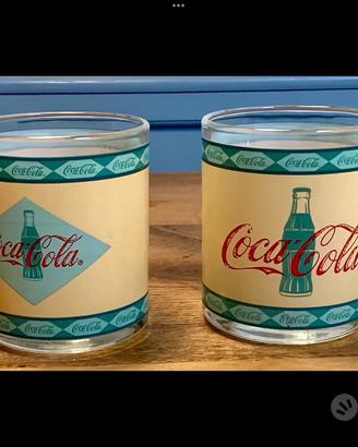 Coca-Cola, coppia due tazze in vetro collezione