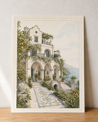 Villa amalfitana dei limoni – poster A3