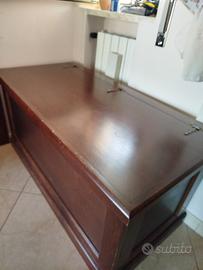 cassapanca in legno noce 