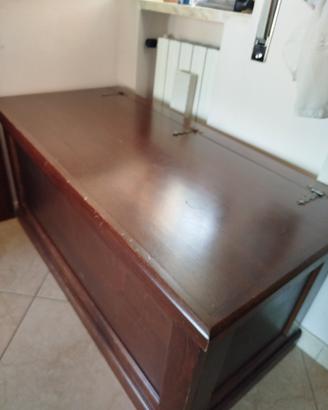 cassapanca in legno noce 