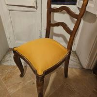 SEDIE D'EPOCA IMBOTTITE - SEI PEZZI