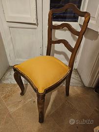 SEDIE D'EPOCA IMBOTTITE - SEI PEZZI