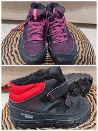 Scarponcini waterproof 31 e 35 Quechua