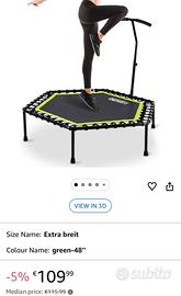 Trampolino fitness ONETWOFIT come nuovo