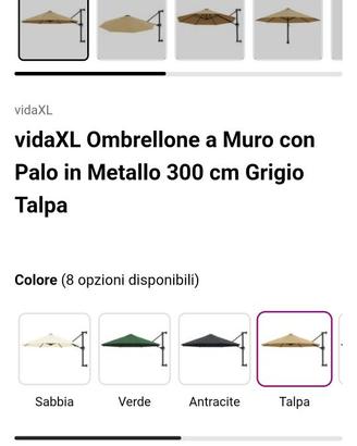 Ombrellone da muro nuovo