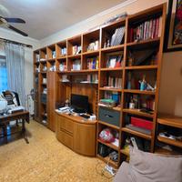 Imponente Libreria Parete Attrezzata in Legno mass