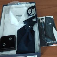 CAMICIA DA SPOSO+ GEMELLI E CRAVATTA