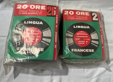 Corsi lingua in vinile vintage