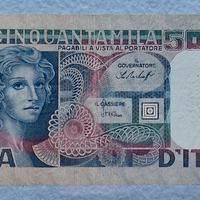 Banconota 50000 Lire “Volto di Donna”