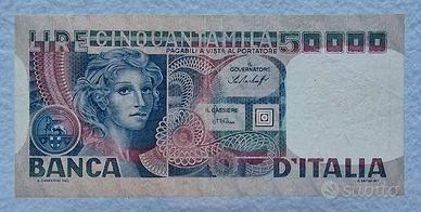 Banconota 50000 Lire “Volto di Donna”