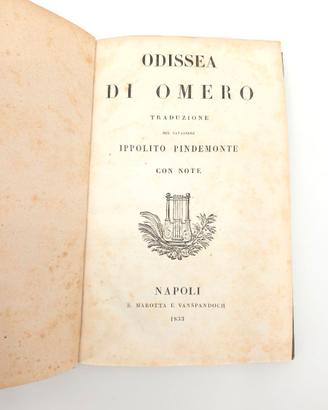 Ippolito Pindemonte Odissea di Omero Con Note 1833