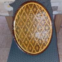 Vassoio ovale Rattan Legno 