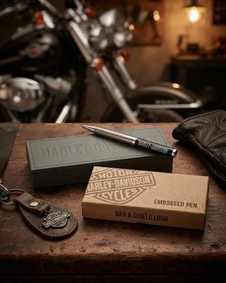 Penna Harley Davidson in metallo - incisa
