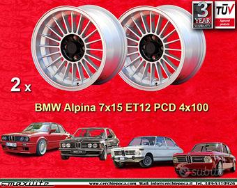 2 pz. cerchi BMW Alpina 7x15 ET12 1500-2000tii 150