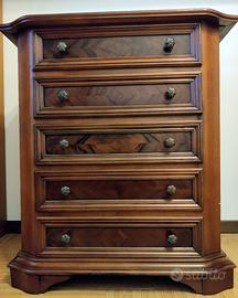 Cassettiera in legno 5 cassetti