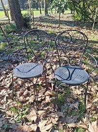  6 sedie da giardino in ferro