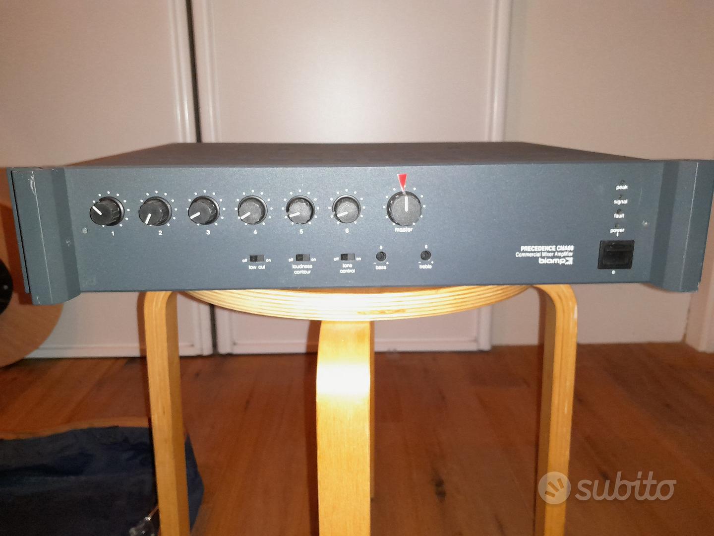 Ampli Mixer Rack 6 Ingressi 60W 100Volt Strumenti Musicali In vendita