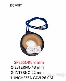 BOBINA MAGNETICA PER TIMER LAVATRICE 230 VOLT