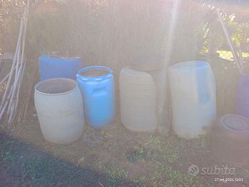fusti in plastica vari per orti terreni irrigaz