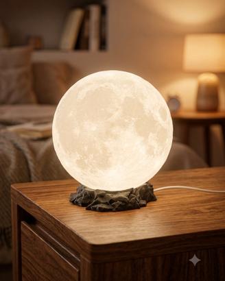 Lampada Luna Stampata in 3D