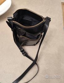 Borsello a tracolla The Bridge nero in cuoio pelle