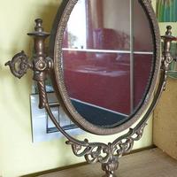 SPECCHIO IN OTTONE  VINTAGE ANNI 50