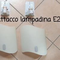 2 applique da parete in vetro satinato 