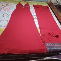 Abito cerimonia Unique rosso Valentino e swarovski