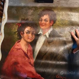 Cecconi - olio su tela coppia