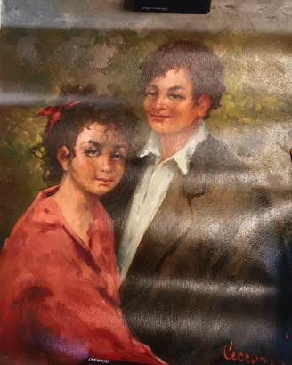 Cecconi - olio su tela coppia